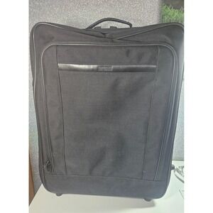 HARTMANN Black Ballistic Nylon Expandable Rolling Suitcase Garment Bag Luggage